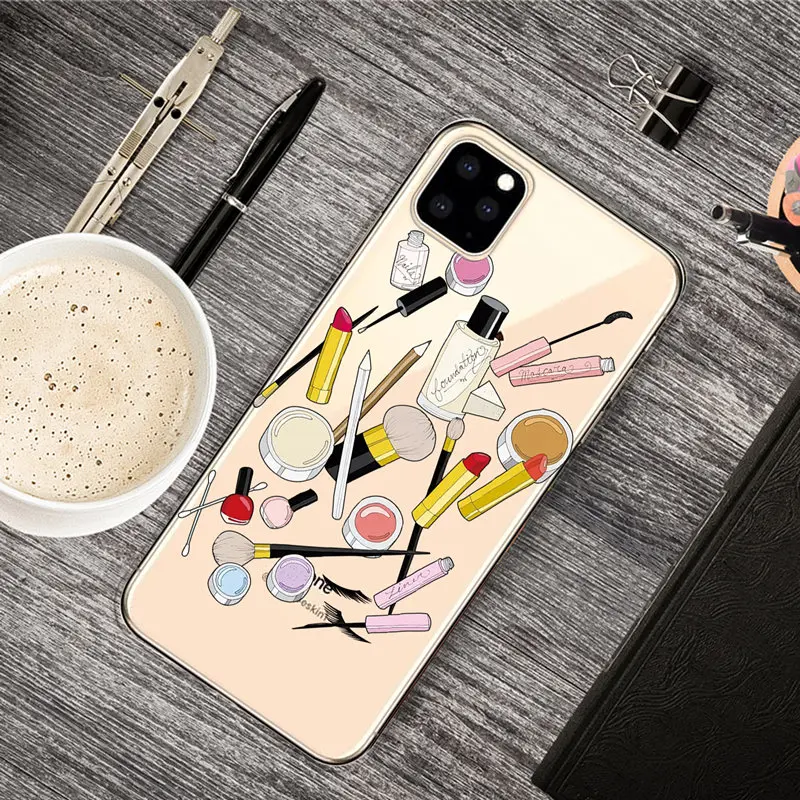 Новый силиконовый чехол для Apple iPhone X XR XS XI MAX XIR 7 8 Plus 6 6s 5 5C 5S SE модная Косметика с