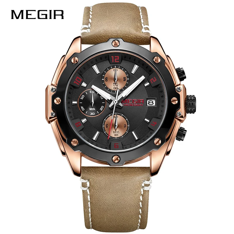 

Creative Sport Watch Men Relogio Masculino Fashion Chronograph Quartz Wrist Watches Clock Hour Leather Military Army Watch