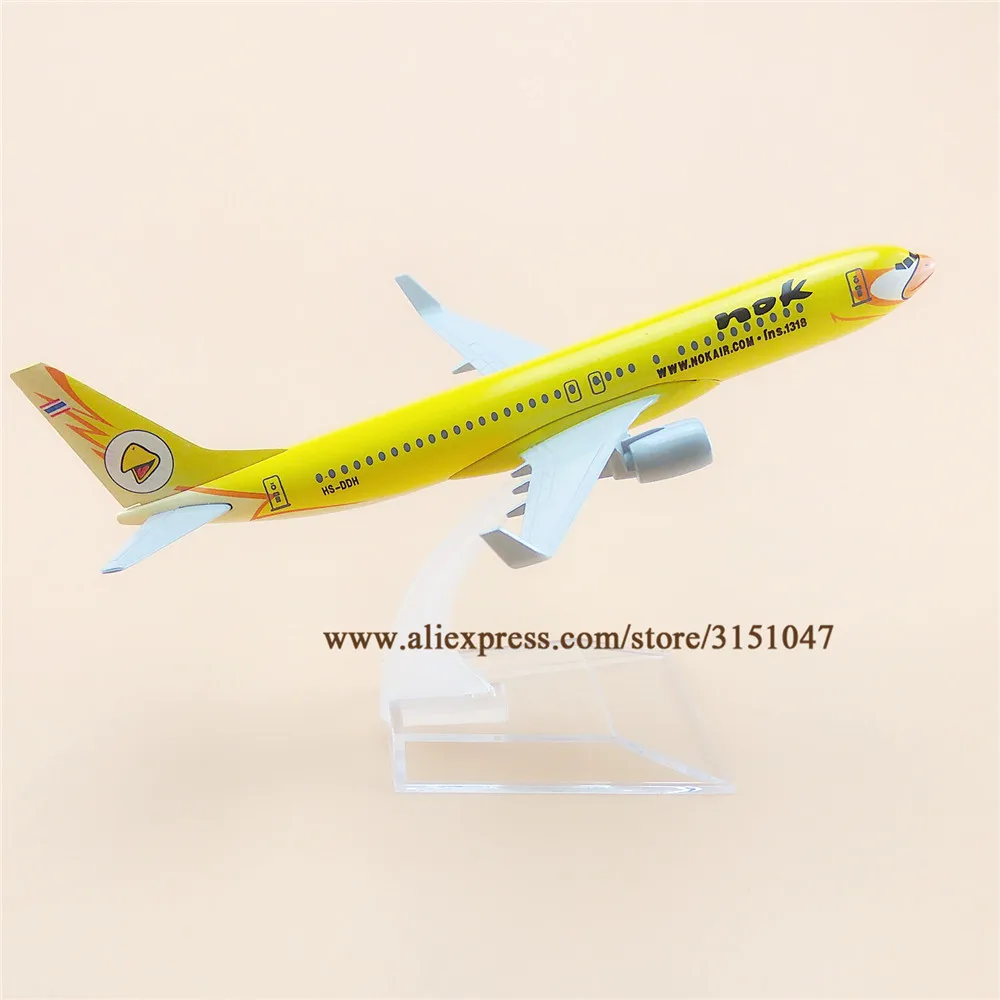 16cm Air Thailand Thai Yellow Nok Boeing 737 B737 Airlines Plane Model Alloy Metal Diecast Model Airplane Aircraft Airways Gift