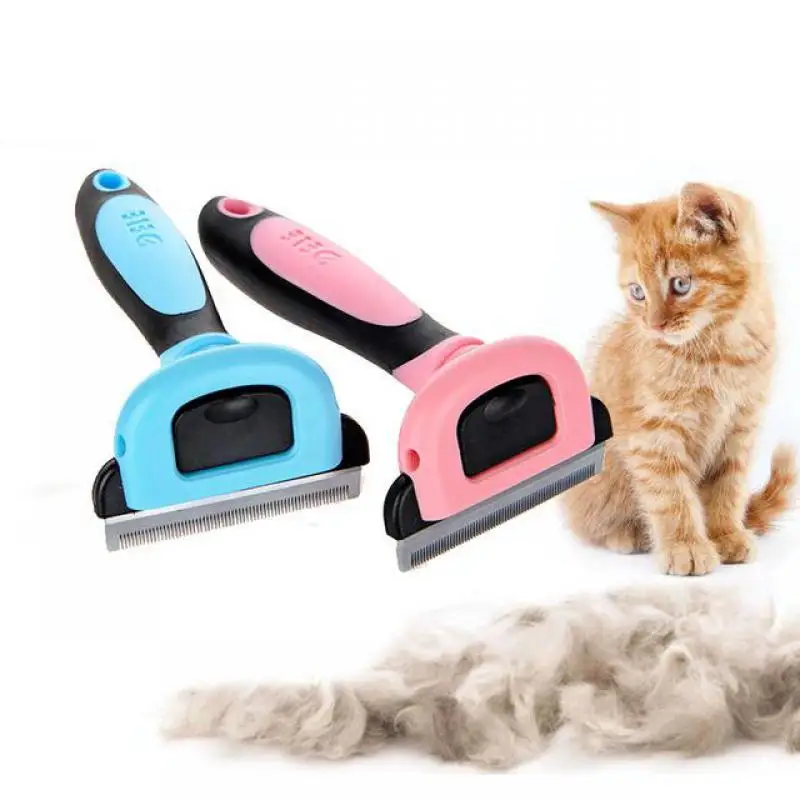 2 Color Pet Hair Shedding Comb Trimmer Dog Cats Hair Grooming Comb Pet