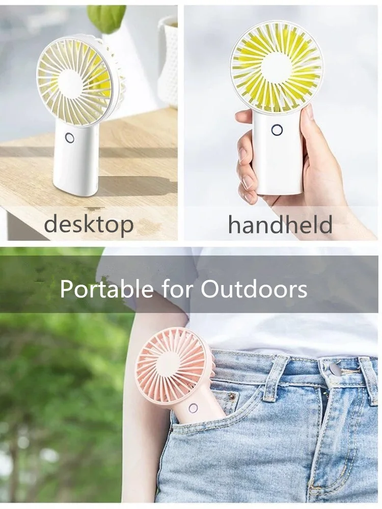 BOMEINENG 4000mah Battery Portable Fan USB Rechargeable Mini Small Desktop Fan Air Cooler Pocket Electric Fans for Home Outdoors