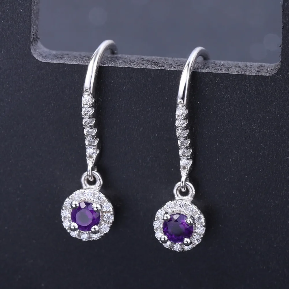 Женские Балетные сережки GEM'S из 100% настоящего серебра 925 пробы с натуральным