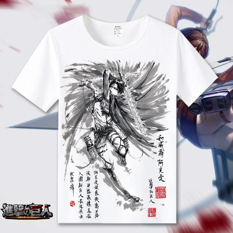 Attack on Titan Cosplay T Shirt Scout Regiment Summet T-Shirt Shingeki no Kyojin Recon Corps Top Tee Halloween Cosplay Costume - Цвет: 13