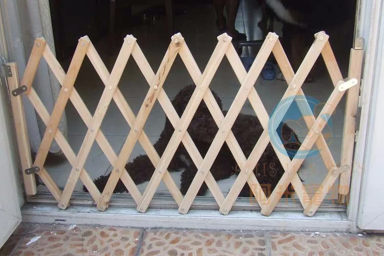 Простая установка деревянный забор ворота забор двери собаки раздвижные двери деревянный забор перила изоляция домашних животных Безопасность детей простые защитные сетки