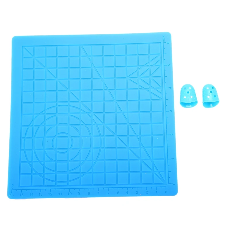 

3D Pen Mat Silicone Design Mat Kit With 2 Silicone Finger Caps, 3D Printing Pen Mat With Basic Template, Drawing Tools 3D Pen