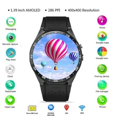 696 оригинальные KingWear KW88 Android 5,1 1,39 ''Экран 3g Smartwatch телефон MTK6580 512 4 GB gps Шагомер Смарт часы Для мужчин