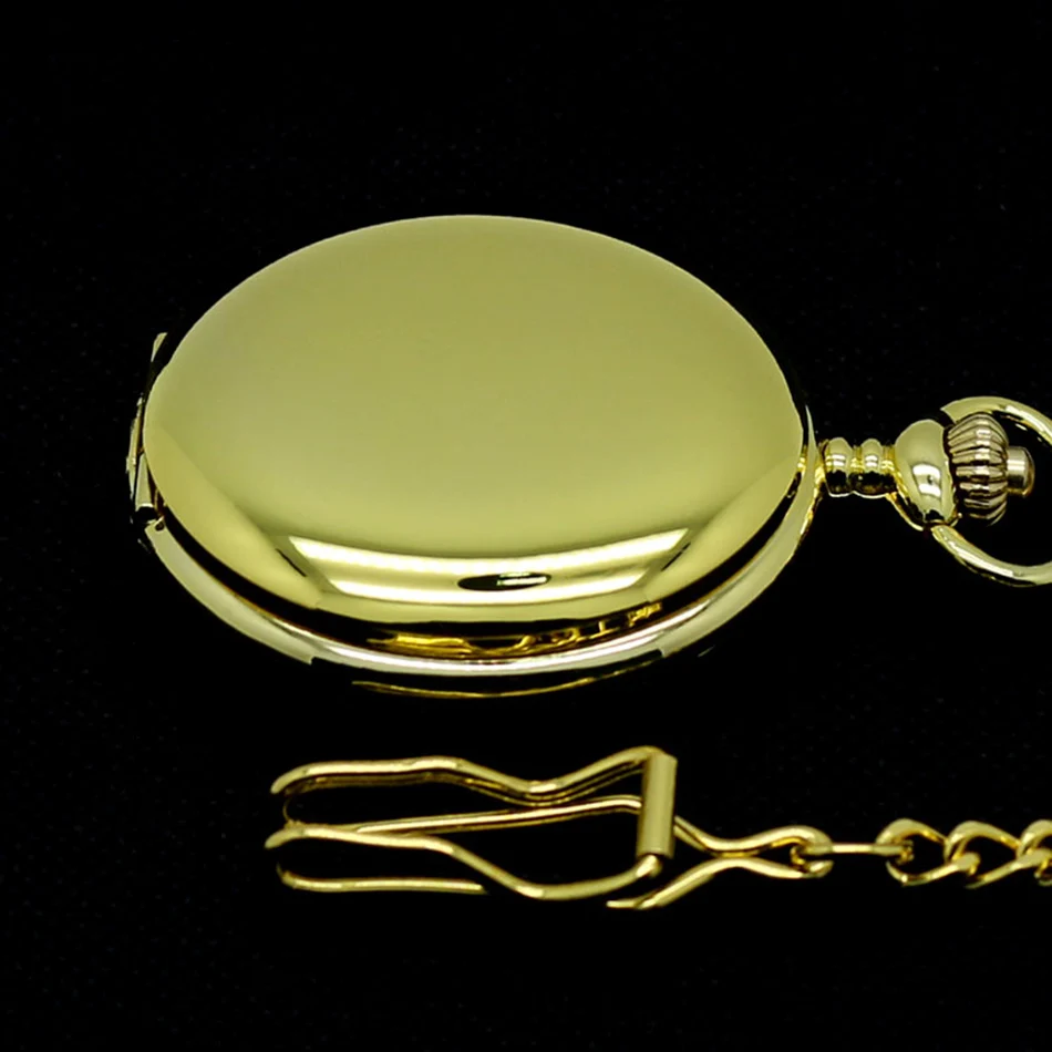 Black Silver Golden Pendant Quartz FOB Women Analog Pocket Watch Stylish Classic Vintage Smooth Fashion Men Elegant Gift  (6)