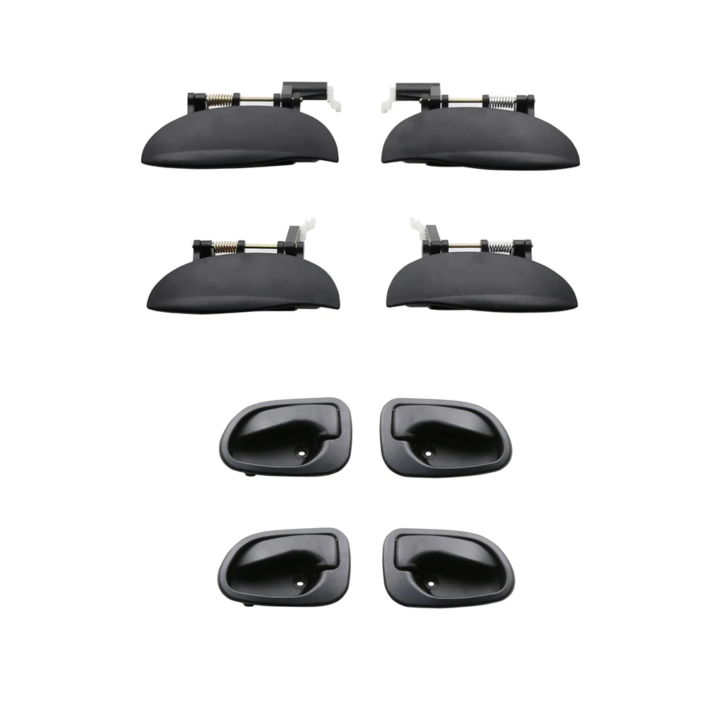 

8PCS INTERIOR AND EXTERIOR DOOR HANDLE FOR HYUNDAI ATOS 1997-2005 FL:82650-02000 FR:82660-02000 RL:83650-02000 RR:83660-02000