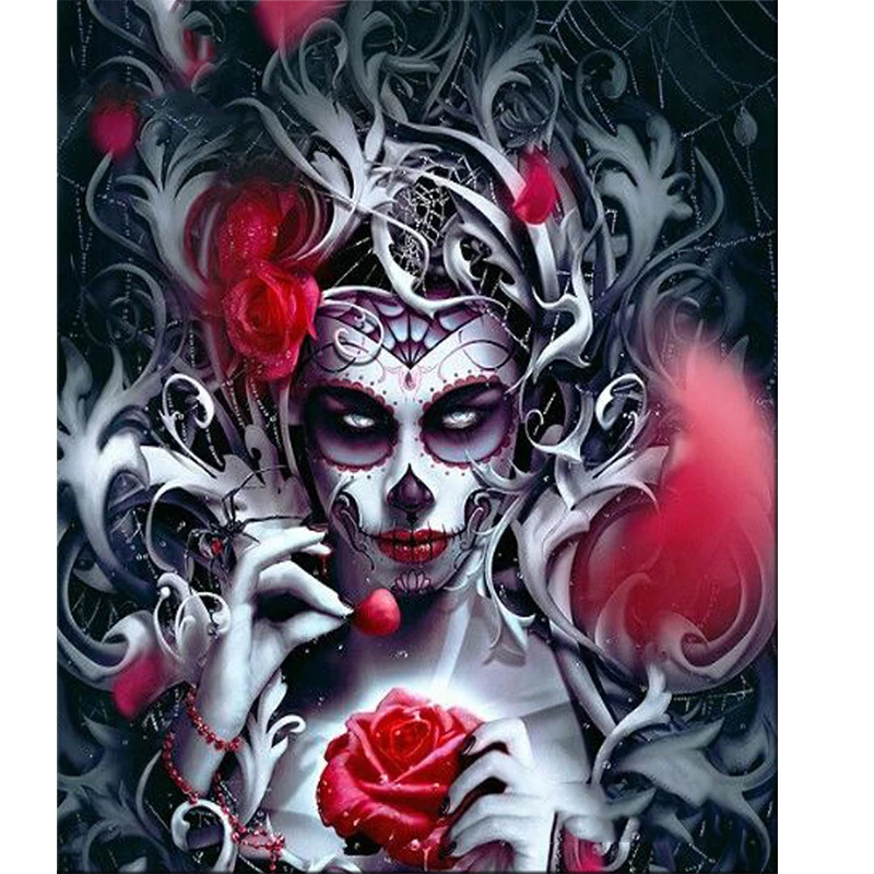 

5D Diamond Embroidery Ghost Makeup Beauty DIY Diamond Painting Mosaic Cross Stitch Crafts Full Square Painting