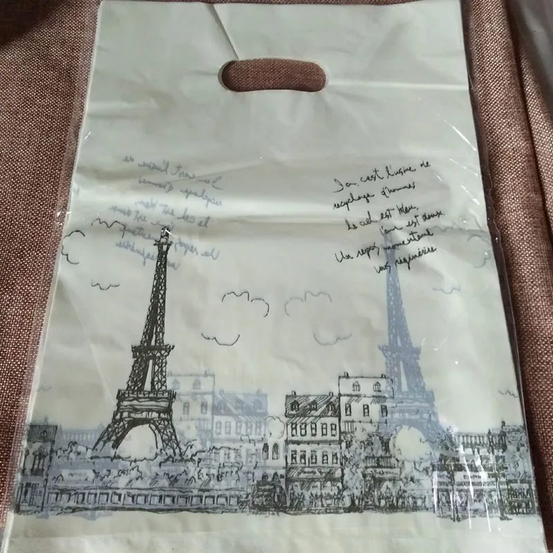 23x18cm Sac Cadeau Avec Ruban Poignées et Tag-Tour Eiffel