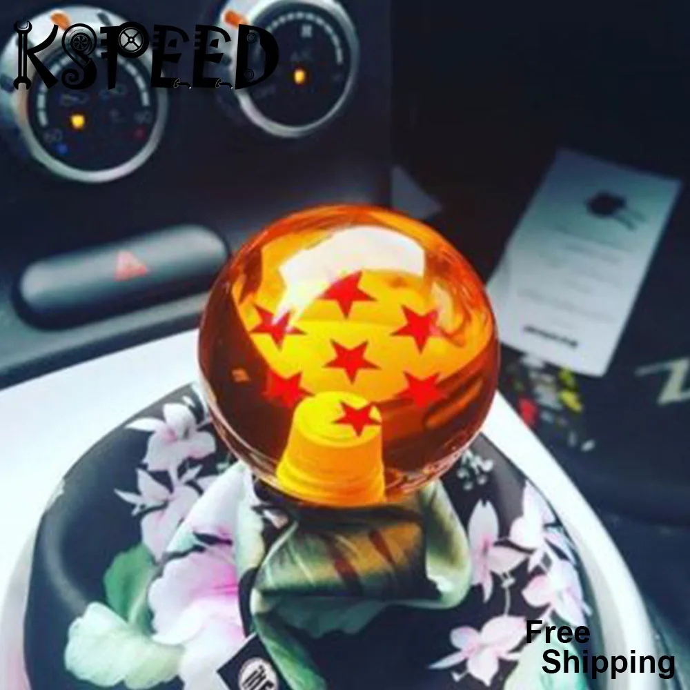 American Shifter 235417 Clear Flame Metal Flake Shift Knob with M16 x 1.5 Insert Green Dragon Ball Z - 4 Star 
