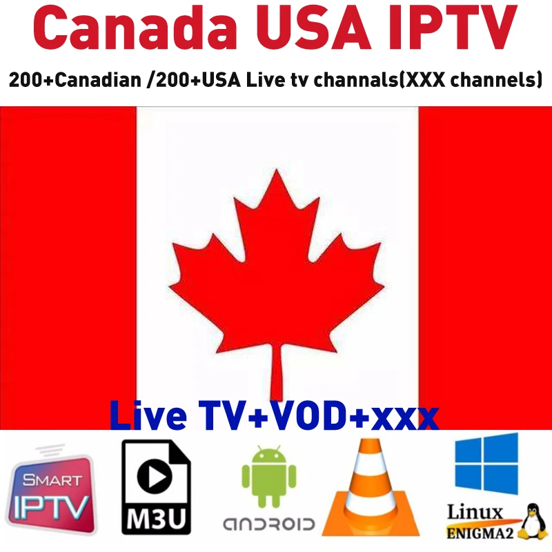 Full HD 4 K стабильный Канада ТВ английская клавиатура ТВ Каналы Тесты канадский Соединенные Штаты IP ТВ Поддержка Android tv box Smart ТВ M3U E2