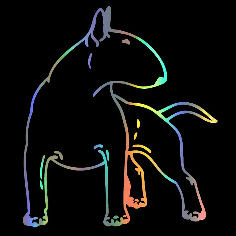 

window Sticker Vinyl 12.3*14cm Bull Terrier Dog Fun Dog Personal Sticker On window Funny Decal Motorcycle Sticker window Styling