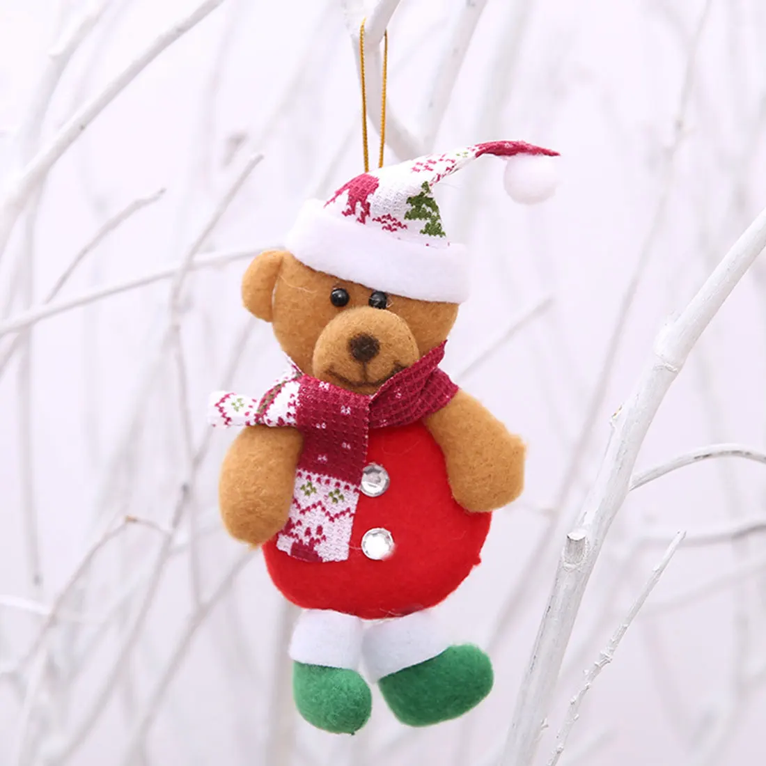 1 шт., Рождественский Санта-Клаус, снеговик, лось, кукла, игрушка, Рождественская елка, подвесные украшения, украшение для подарка на год, домашние, рождественские, вечерние - Цвет: 04
