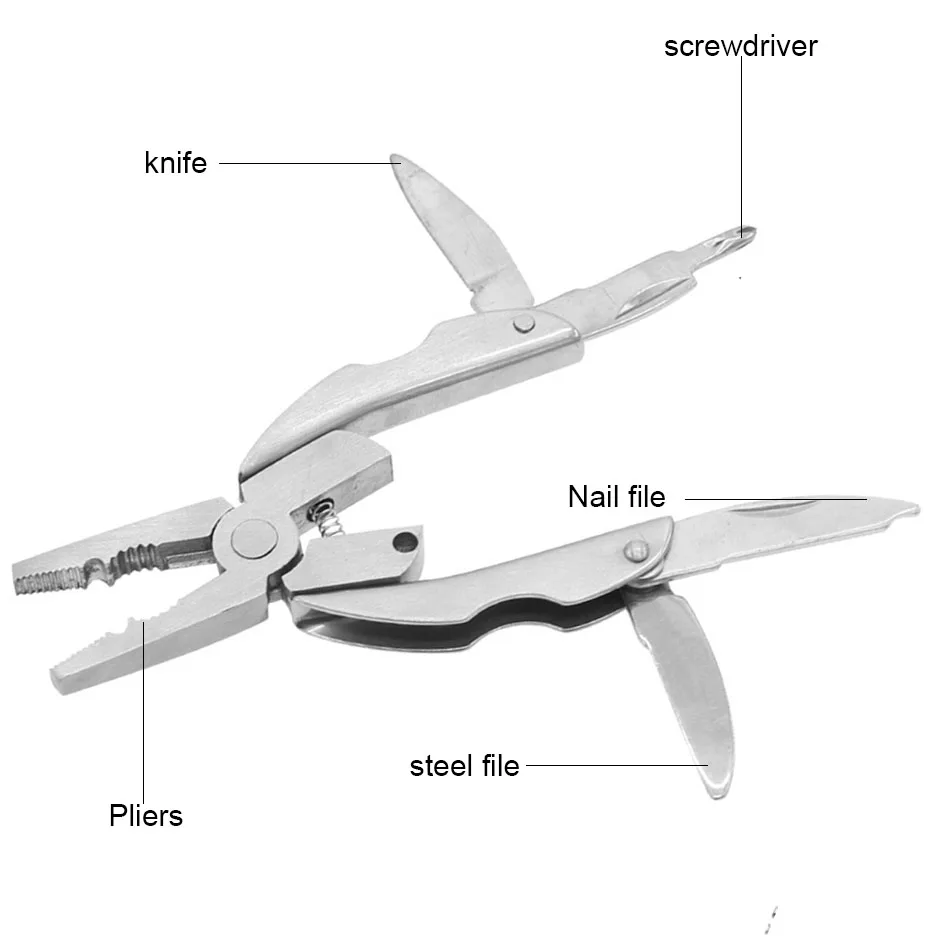 Мини Складной многофункциональный плоскогубцы зажим Брелок открытый походные инструменты карманный многофункциональный нож