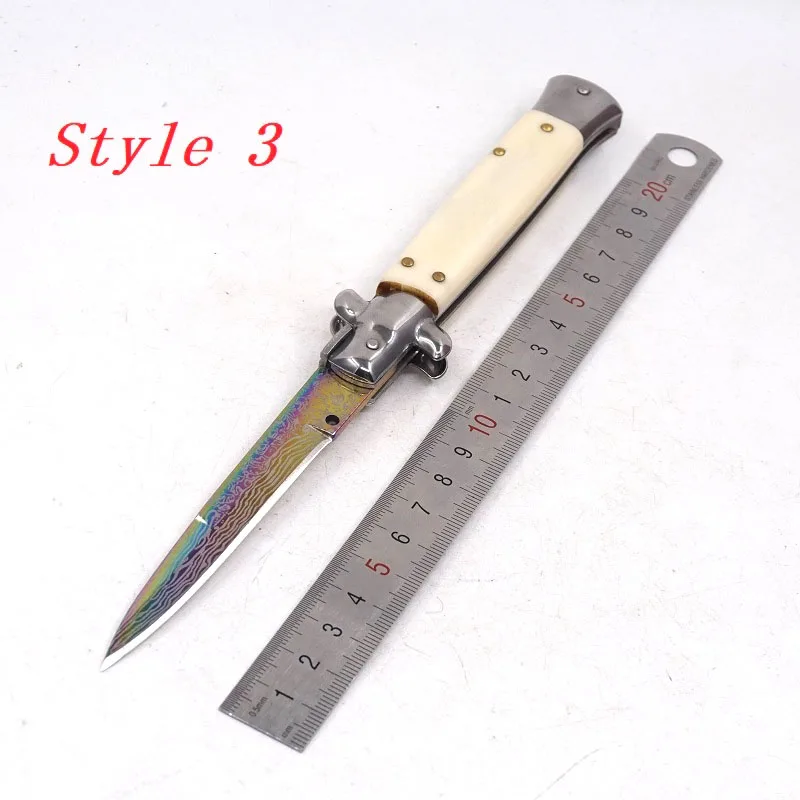 Folding Knife multi-function Survival Knife Stainless Steel Outdoor Hunting Multitool Camping Tactical Pocket Knives EDC Tools - Цвет: Style 3