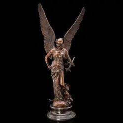 Богиня победы Ангел воин-солдат скульптурные фигурки Творческий Бронзовый ремесленное Desktop украшения офиса R68