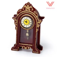 OMoToys классический дизайн кукольный домик часы миниатюрные 1:12 деревянный Настольный таймер часы