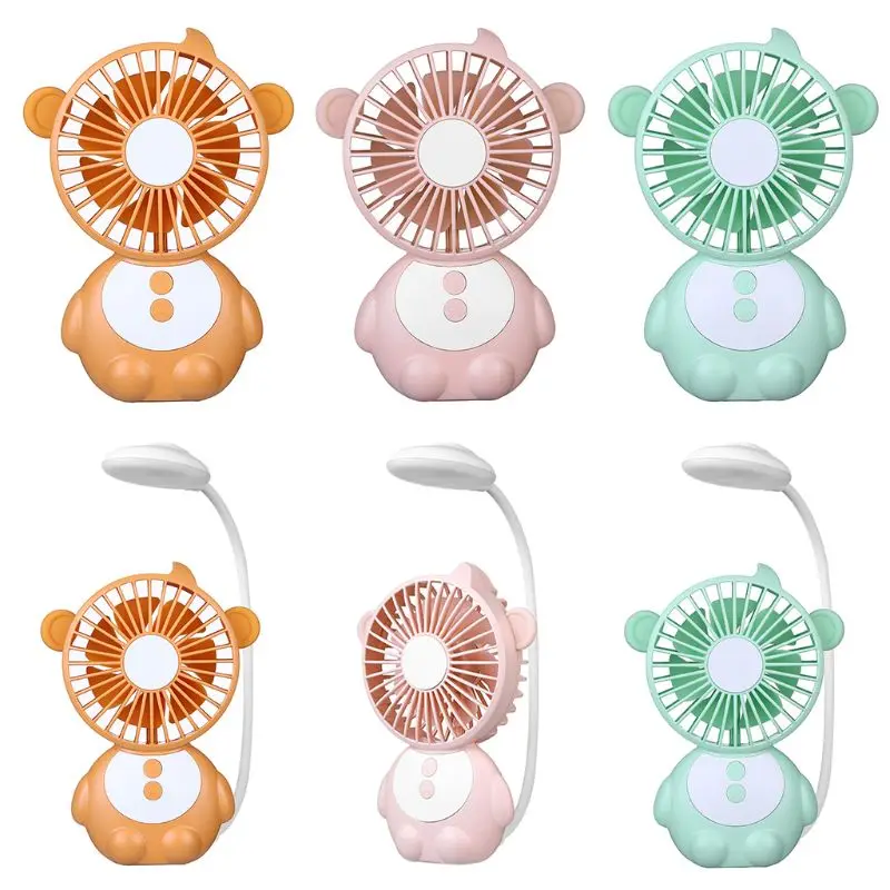 

1Pcs Table lamp emergency Power Desktop Multi-function Fan Student Dormitory Lamp Usb Charging Mini Fan Personal Quiet Fan