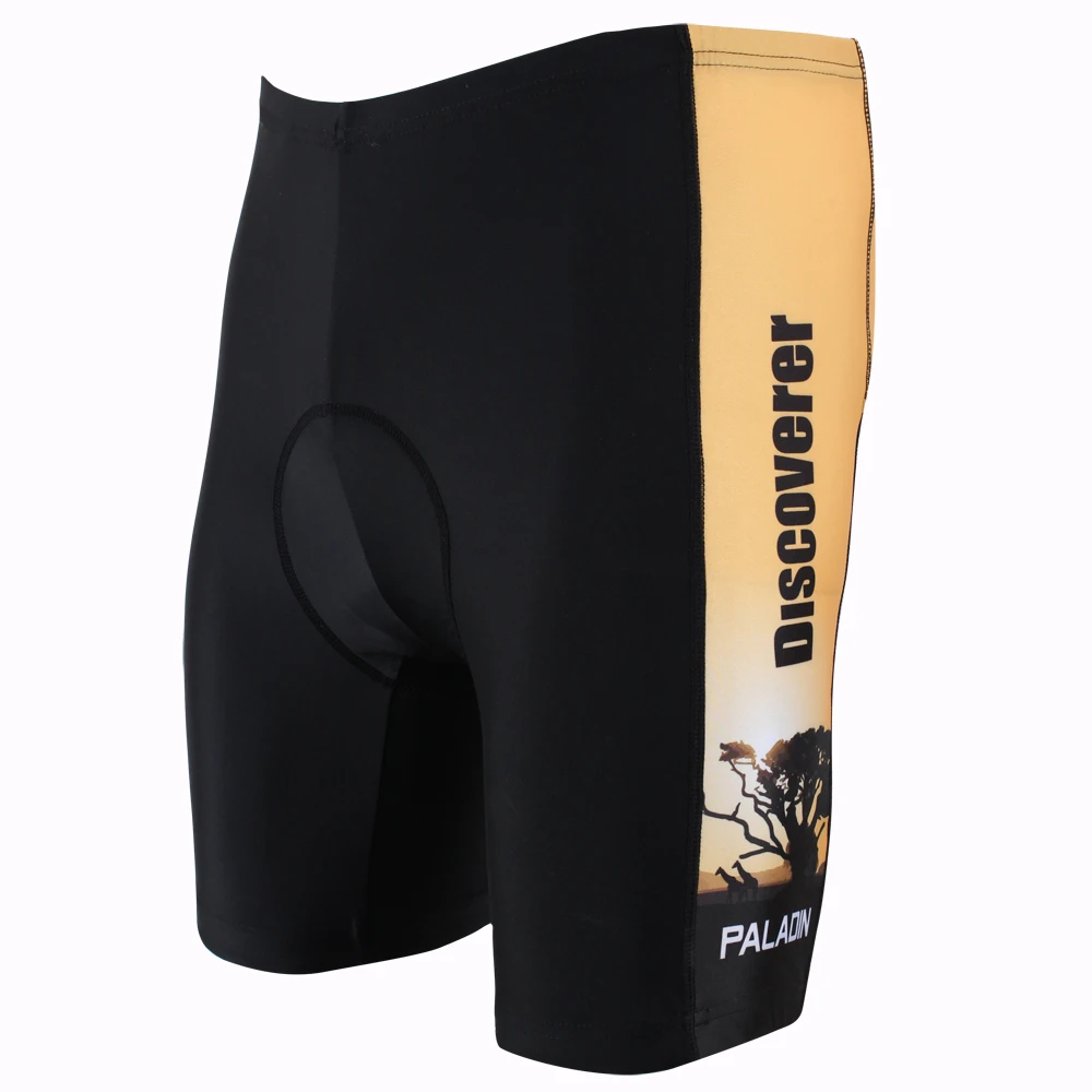 

New Discovery Sunset and Trees Orange Lycra Men Silicone Damping Cycling Shorts Personality Breathable Cycling Trousers