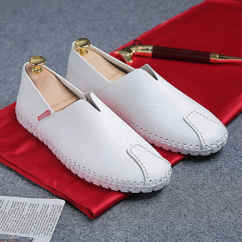 Men Flats Casual Shoes Split Leather Summer Breathable Casual Shoes Men Moccasins Loafers Driving Shoes Chaussure Plus Size 50 Men Flats Casual Shoes Split Leather Summer Breathable Casual Shoes Men Moccasins Loafers Driving Shoes Chaussure Plus Size 50