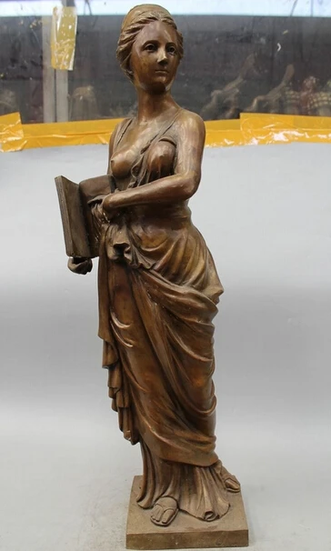 

Details about 29"Western Art Bronze Statue Famous Belle Women Look Book Statue Sculpture R0715