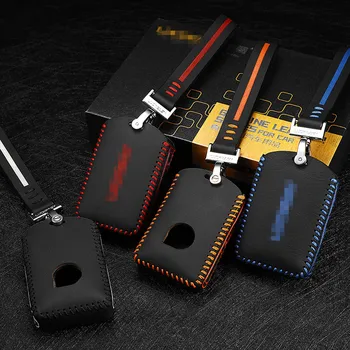 

High quality For Volovo XC90 S90L 2016-2020 LEATHER HOLSTER Auto key bag Key Case XC60 car accessories