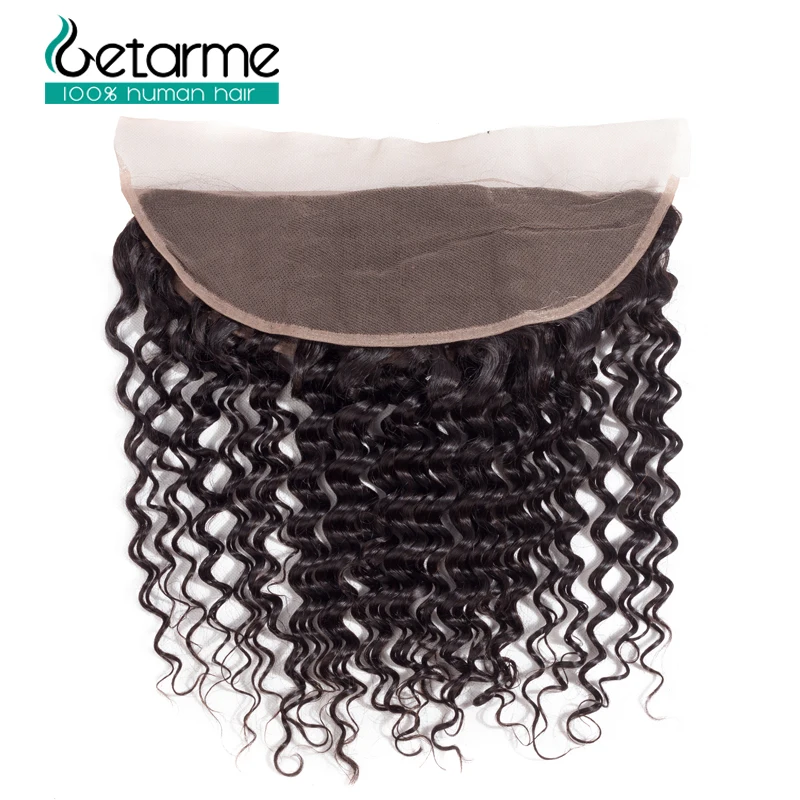 Getarme Malaysian Deep Wave 13x4 Lace Frontal with Bundles Non Remy Human Hair Bundles With Closure Natural Color
