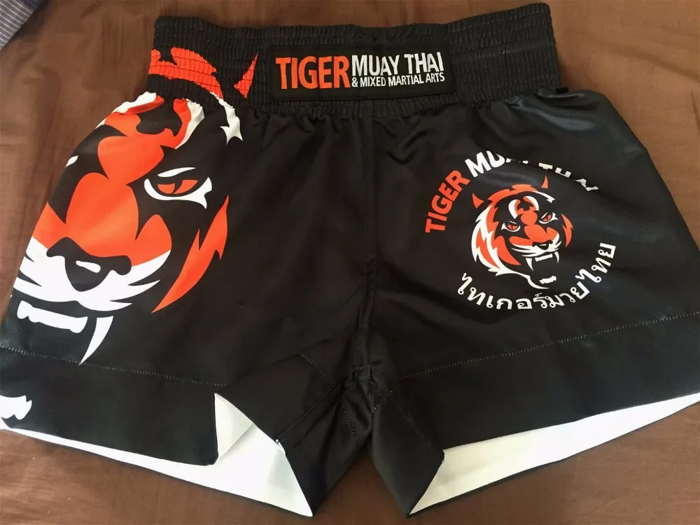 Шорты для смешанных боевых искусств тигр шорты черные/белые|muay thai shorts black|shorts