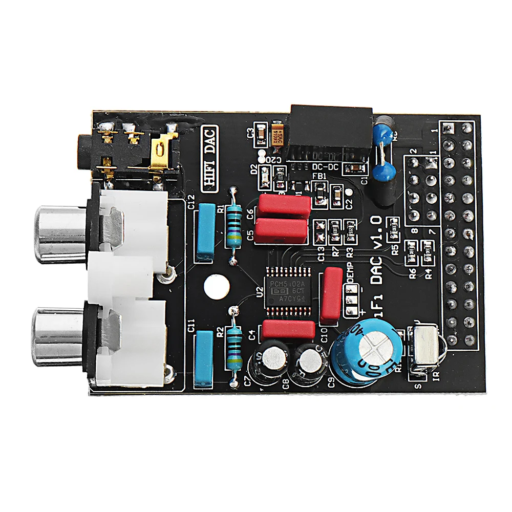

LEORY For Raspberry Pi Model B Digi Hi-Fi DAC Audio Sound Card Module I2S interface Expansion Board
