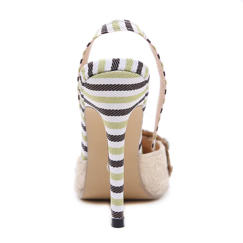 Женские свадебные босоножки на высоком каблуке 12 см с острым носком День святого