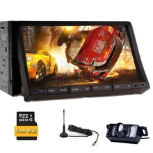 PC SD Autoradio TV Receiver USB AMP Auto Radio Sub CD Stereo GPS Map Car DVD 7 Inch EQ FM AM Double Din win8 Logo
