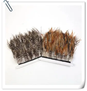 

10 yards/lot 10-15cm height pheasant feather ribbion Natural chicken feather fringe plumes for Dress/Hat /skirt Wholesale price