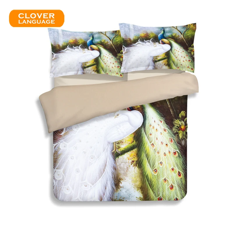 TREVO LÍNGUA Estudante Conjunto de Cama Têxteis Lar 3D Conjuntos de Cama Cama Set Underwater World 3d Tigre Leão Zoológico California King