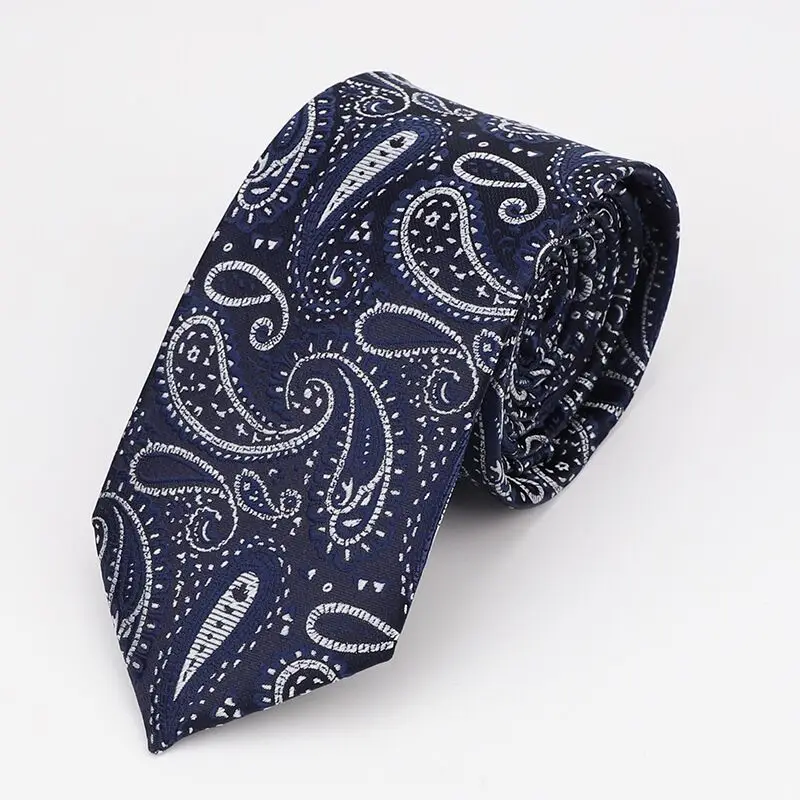 Популярный Галстук с узором "огурцы" для мужчин шелковые галстуки дизайнерские модные мужские галстуки 8 см темно-синие и красные свадебные галстуки в полоску - Цвет: 70