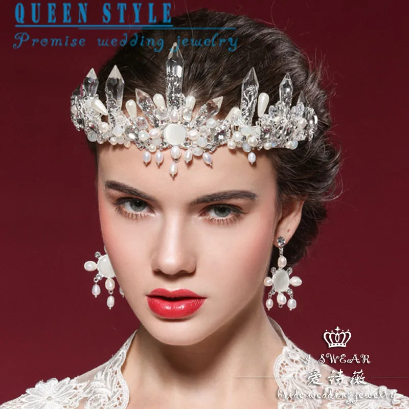 Женская тиара с белыми кристаллами свадебные аксессуары для волос|accessories 3d|hair