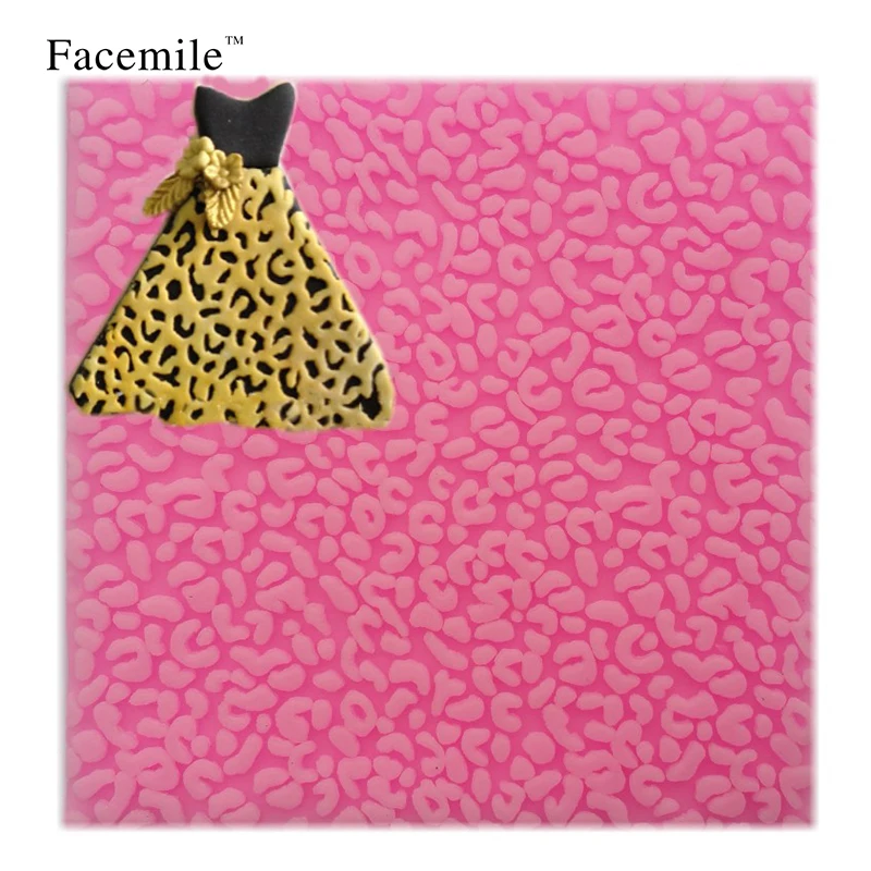 

10cm Leopard Texture Silicone Cake Mold Lace Mat Fondant Mould Kitchen Baking Decoration Cake Tool 50-128 Gift