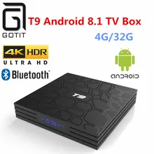 GOTiT T9 Android 9,0 Smart tv Box 4G+ 32G мультимедийный плеер wifi Bluetooth 2,4G четырехъядерный PK3288 Smart tv BOX PK X96MINI