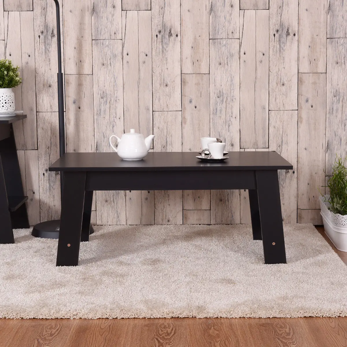 Giantex Convenient Coffee Table Modern Living Room Side End table Home Office Decor Black Wood Furniture HW54816BK Giantex Convenient Coffee Table Modern Living Room Side End table Home Office Decor Black Wood Furniture HW54816BK