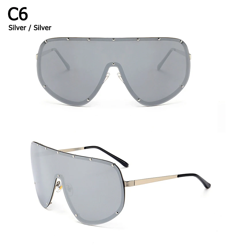 JackJad модные негабаритные поляризованные солнцезащитные очки, крутые заклёпки, фирменный дизайн, ветрозащитные солнцезащитные очки Oculos De Sol