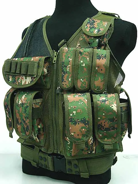 Люкс Airsoft тактический бой Сетки Жилет OD Цифровой ACU Camo BK камуфляж лесной CB MC