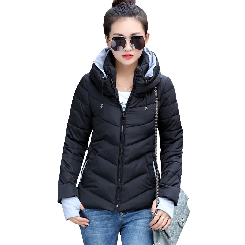 Nice Women Jacket 8 Color Large Size Female Down Coat Short Slim Hoodie