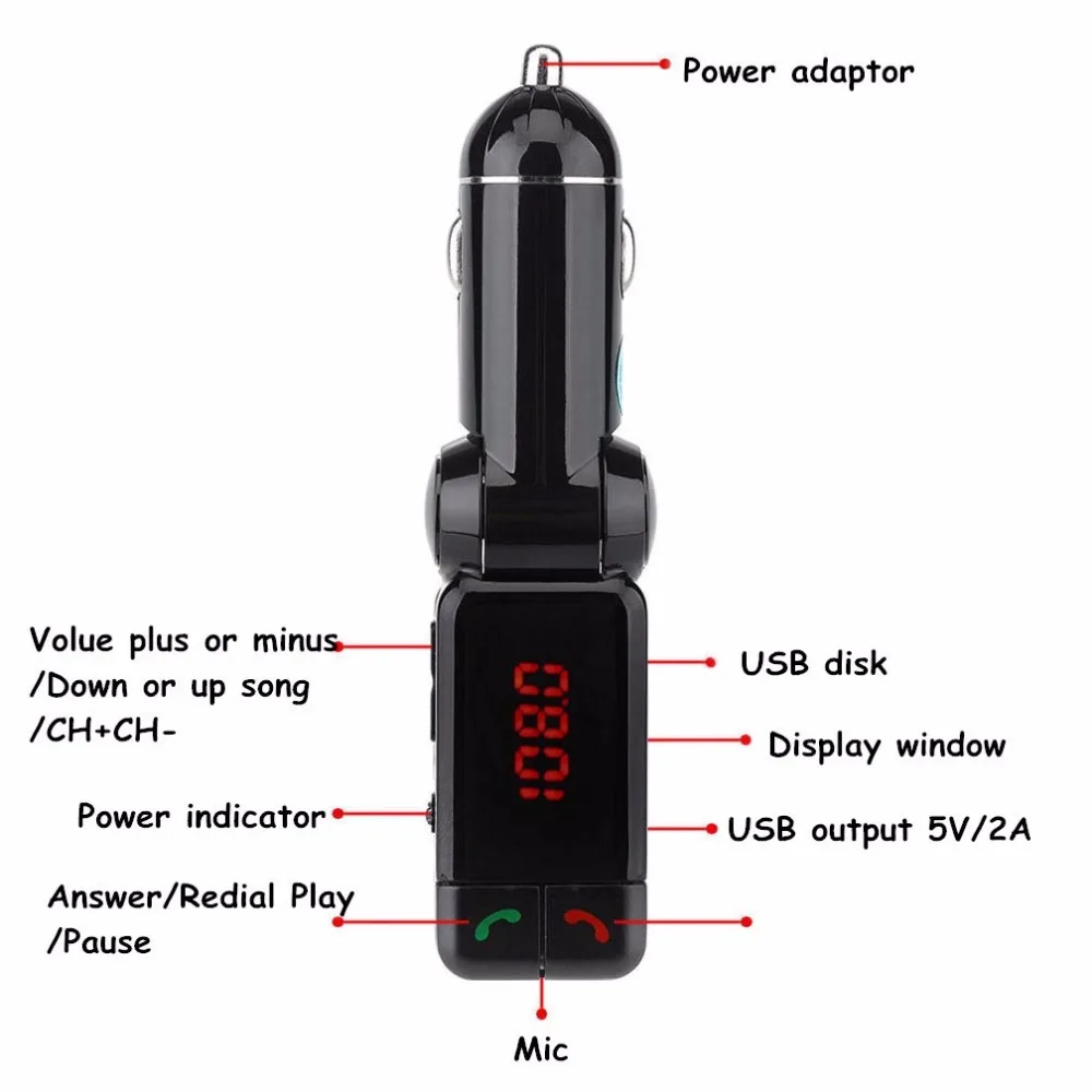Двойной USB зарядное устройство для мобильного телефона Автомобильный цифровой