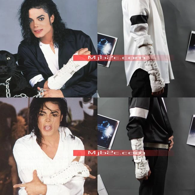 Michael Jackson Kostum Schwarz Oder Weiss Metall Nieten Handschuh Shipping Charge Gloves Hat And Scarf Setgloves Wedding Aliexpress
