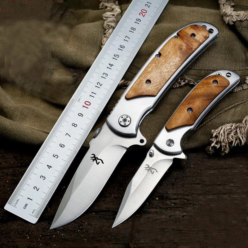 Brownin 338 Folding Knife Falcon Pocket Knife With Ebony Handle Hunting