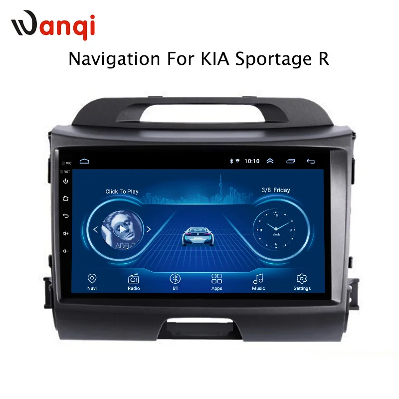 Discount 9 inch Android 8.1 2.5D Tempered HD Touchscreen Radio for KIA Sportage R 2010-2016 with Bluetooth USB WIFI support SWC 2