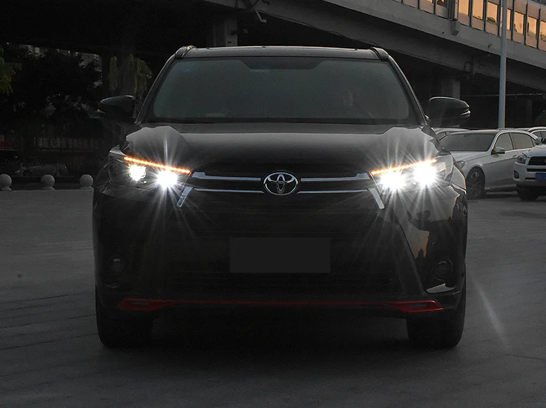 2 шт. светодиодный головной светильник s для Toyota Highlander Автомобильный светодиодный светильник s двойной ксеноновый Объектив Автомобильные аксессуары дневные ходовые огни противотуманный светильник