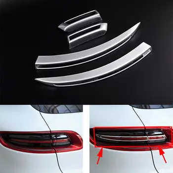 

4PCS Chrome ABS Plating Taillight Decorative Frame Trim Fit For Porsche Macan 2015 -2016