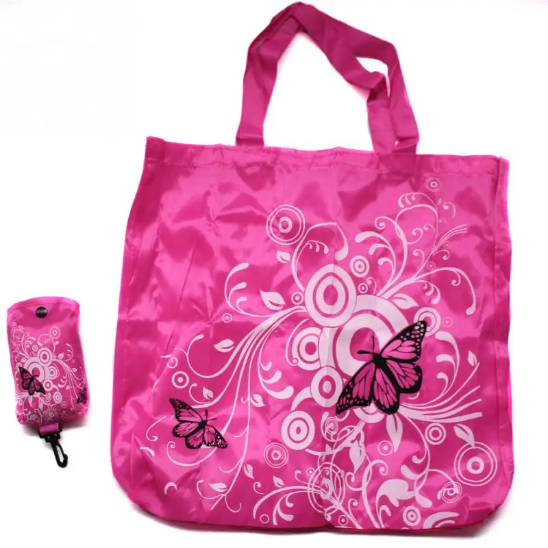 

Eco Totes Grocery Butterfly Reusable Shopping Bag Foldable Pouch Vegetable Fruit Shoulder Storage bag Floral#11