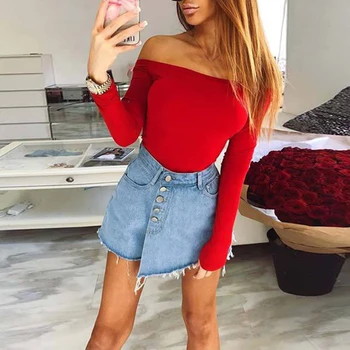 

Sexy Bodysuits Women Long Sleeve Autumn Slim Rompers Off Shoulder Overalls Womens Jumpsuit Playsuit Women Tops WS9799V